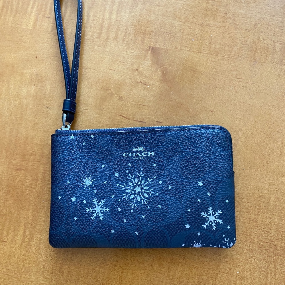 Coach Snowflake Wristlet